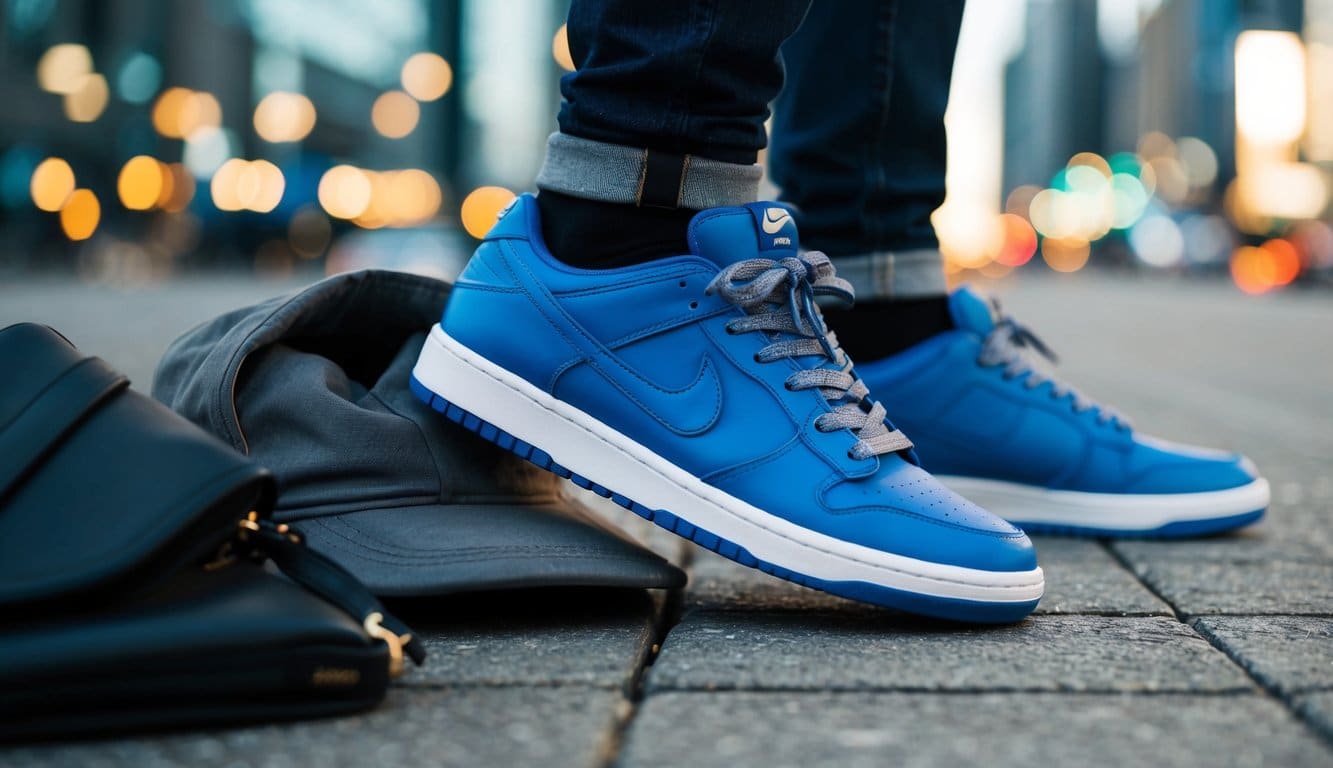 tênis azul combina com qual roupa